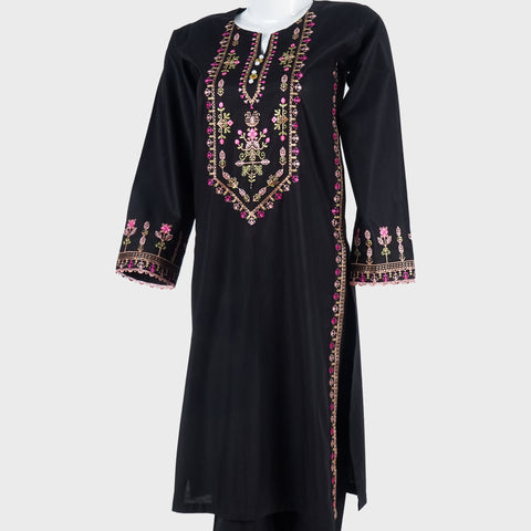02 PCS Embroidered winter cotton suit (KRAFT KURTA-06