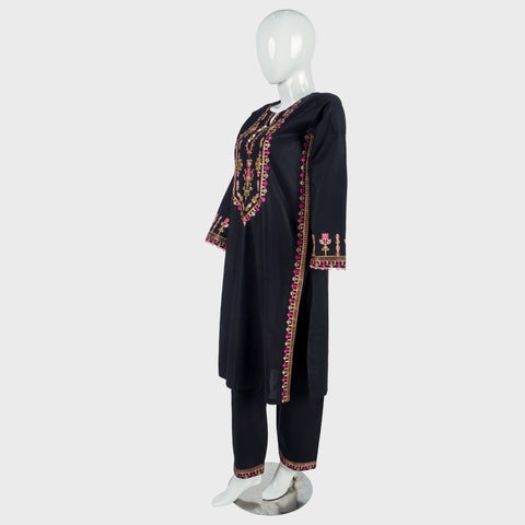 02 PCS Embroidered winter cotton suit (KRAFT KURTA-06