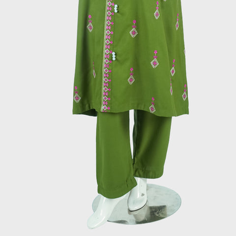 02 PCS Embroidered Dhanak fabric suit (KRAFT AIRLINE SHIRT-03)