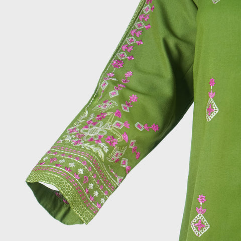 02 PCS Embroidered Dhanak fabric suit (KRAFT AIRLINE SHIRT-03)