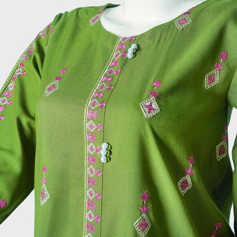 02 PCS Embroidered Dhanak fabric suit (KRAFT AIRLINE SHIRT-03)