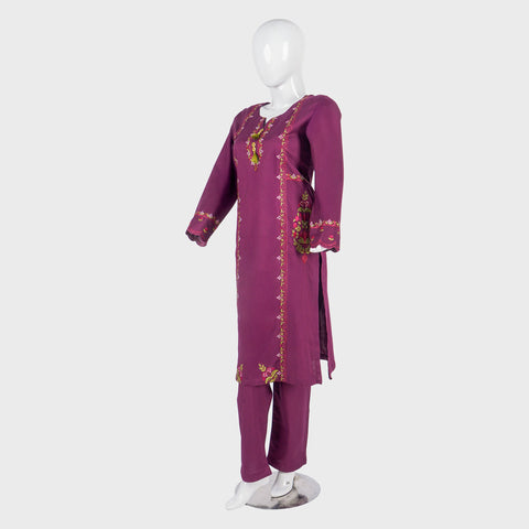 02 PCS Embroidered winter cotton suit (KRAFT KURTA-02)