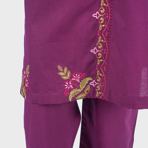 02 PCS Embroidered winter cotton suit (KRAFT KURTA-02)