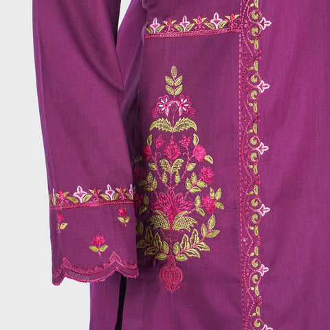 02 PCS Embroidered winter cotton suit (KRAFT KURTA-02)